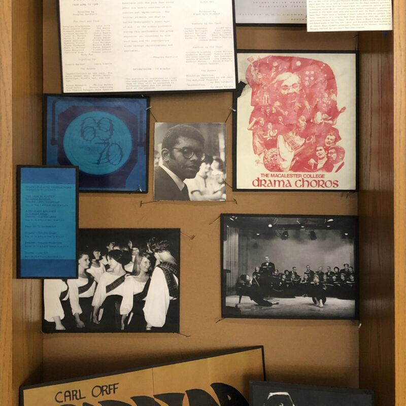 Class of 1970 archives exhibit case 6 Drama Choros and theatre